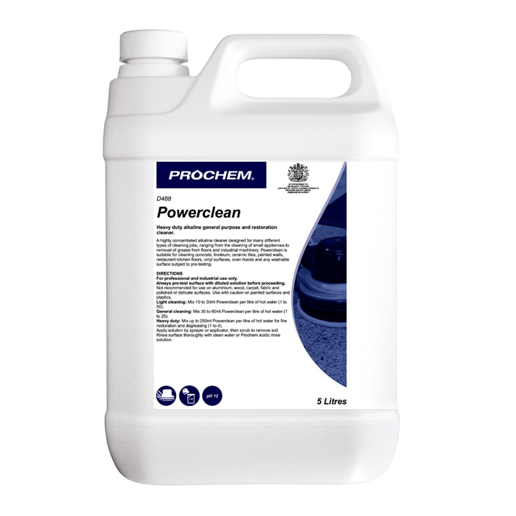 Prochem Powerclean 5 Litre - High Strength Alkaline Cleaner D488-05 | 5 Litre | D488