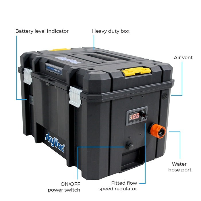 skyVac skyScraper Soft Wash Pump Box  - For Roof Cleaning & Chemical Application