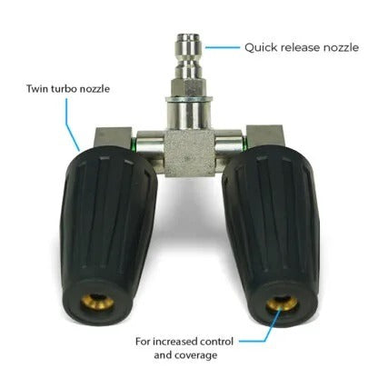 skyVac Double Turbo Nozzle - Dual Jet Roof Cleaning Nozzle for skyWash System
