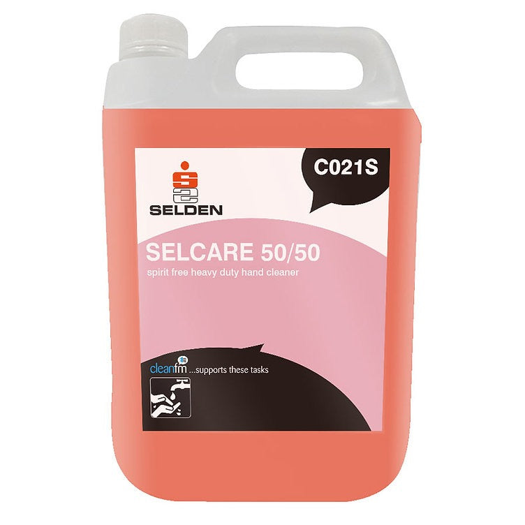Selden Selcare 50/50 Heavy Duty Hand Cleaner 5 Litre - Spirit Free Formula C021S
