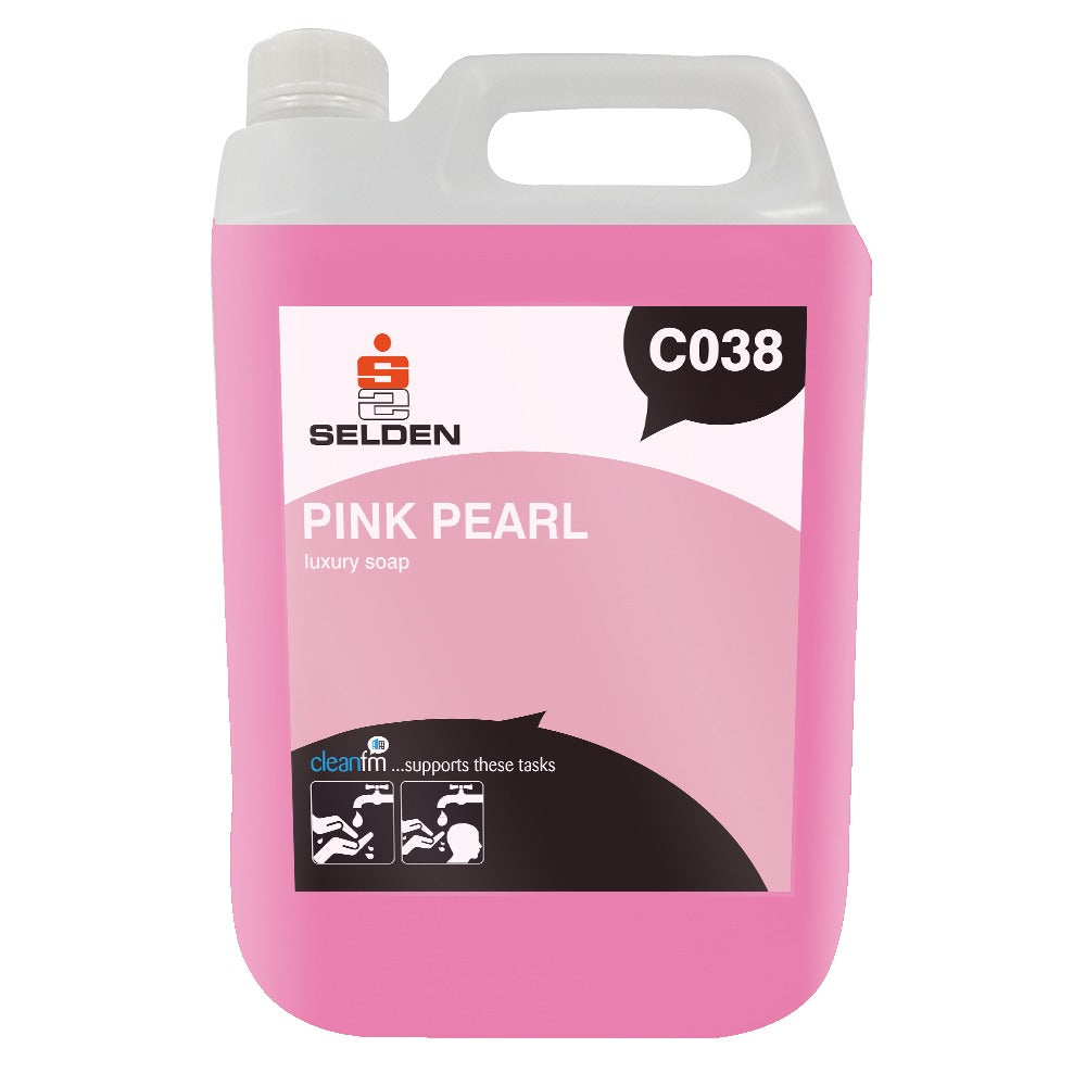 Selden Pink Pearl Hand Soap 5 Litre - Luxury Liquid Hand Wash C038