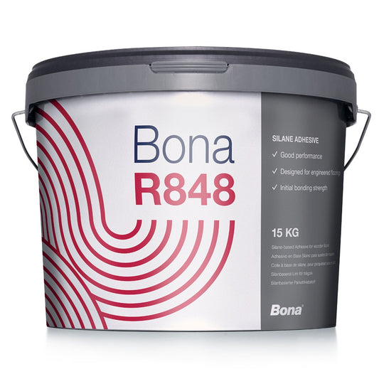Bona R848 Wood Flooring Adhesive 15kg - Flexible Silane-Based Adhesive BR84802800M1BO