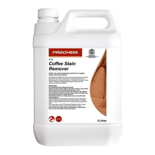 Prochem Coffee Stain Remover 5 Litre - Carpet & Upholstery Spot Cleaner B195