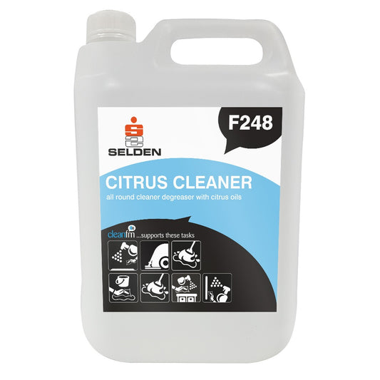Selden Citrus Cleaner Degreaser 5 Litre - Kitchen Grease & Oil Remover F248