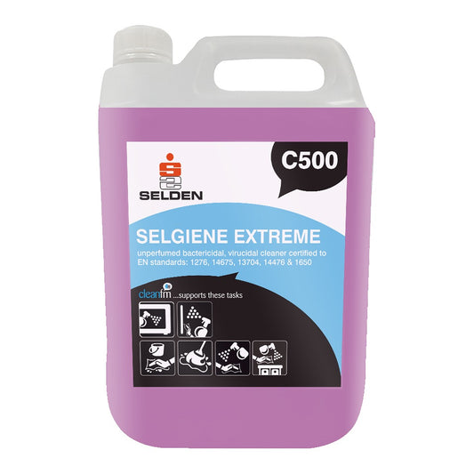 Selden Selgiene Extreme 5 Litre - Virucidal & Bactericidal Sanitiser Cleaner C500