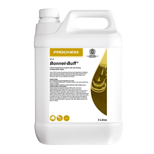 Prochem Bonnet Buff Carpet Cleaner 5 Litre - Low Moisture Bonnet Cleaning Solution B110-05