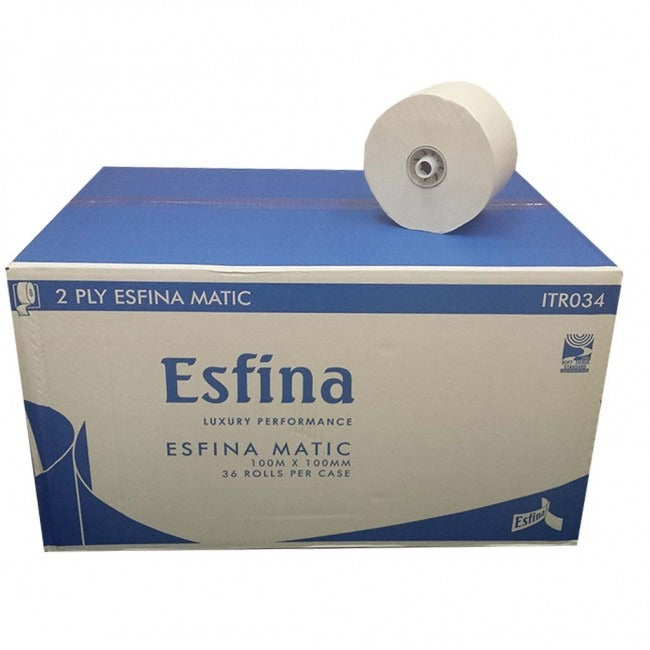 Esfina E-Matic 2 Ply Toilet Tissue Rolls - White 36 Pack TWH700C