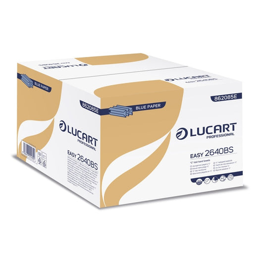 Lucart Blue C-Fold Hand Towels 1 Ply - 2850 Sheets 862085E