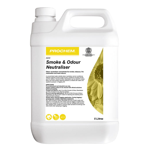 Prochem Smoke & Odour Neutraliser 5 Litre - Fire Damage Odour Remover A222-05