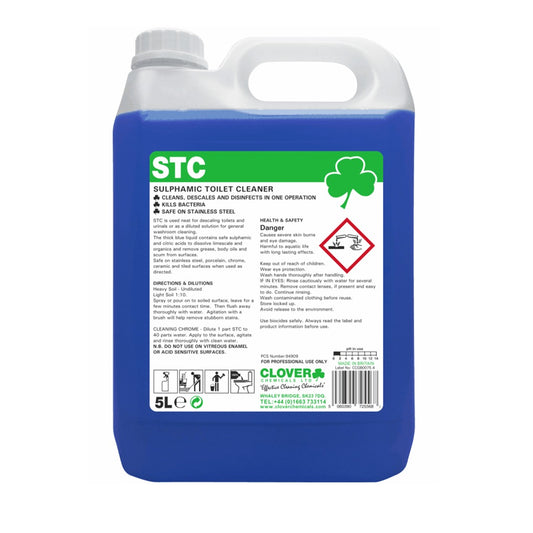 Clover (Christyens) STC 5 Litre - Acidic Toilet Cleaner & Limescale Remover 510