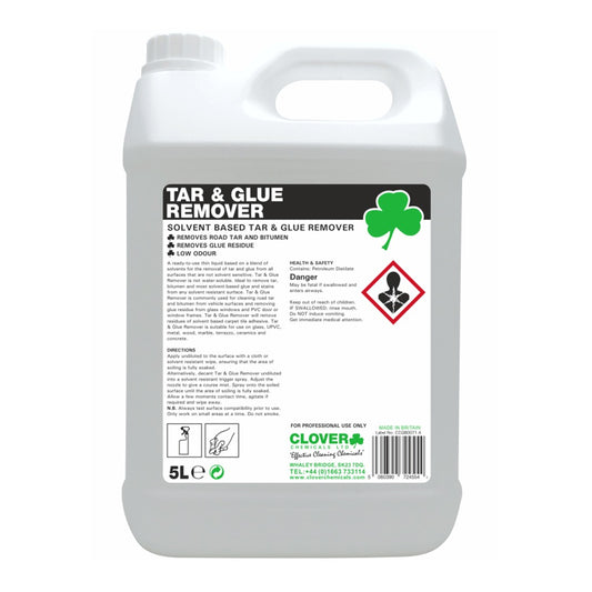 Clover (Christyens) Tar & Glue Remover 5 Litre - Heavy Duty Adhesive Remover 704
