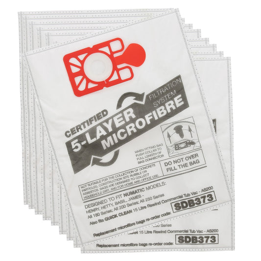 Numatic Compatible Hepaflo Vacuum Bags - Pack of 10