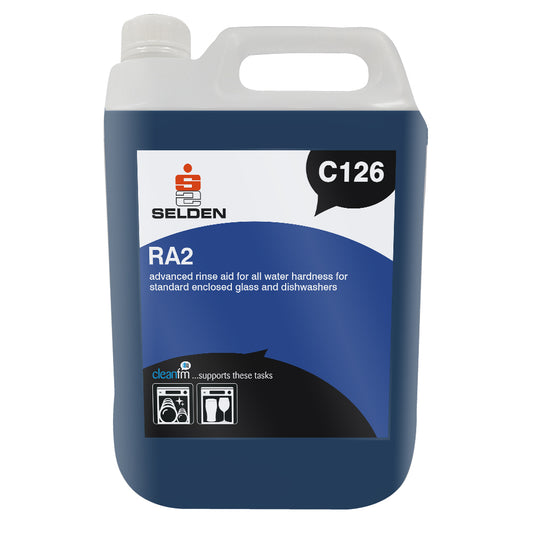 Selden RA2 Hard Water Acidic Machine Dishwashing Rinse Aid 5 Litre C126