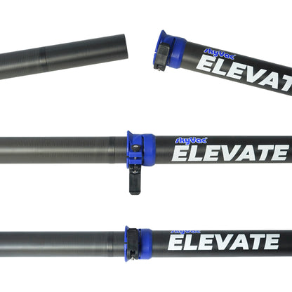skyVac Elevate 44mm Clamped Pole Package - Gutter Cleaning Vacuum Pole System Kit