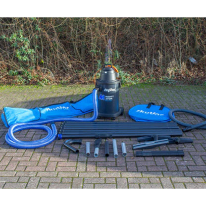 skyVac Mighty Atom Gutter Vacuum Package - Wet & Dry Gutter Cleaning System
