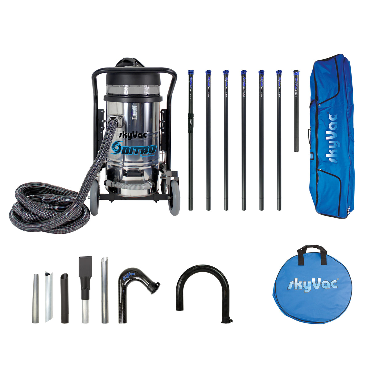 skyVac Nitro Gutter Vacuum Package - Wet & Dry Gutter Cleaning System