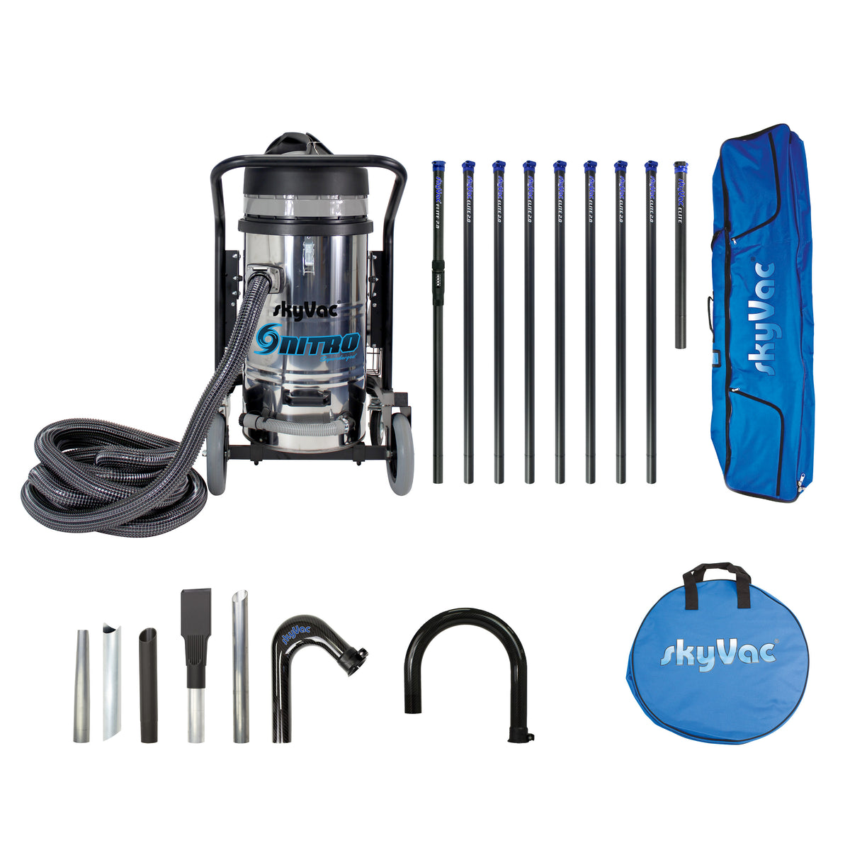 skyVac Nitro Gutter Vacuum Package - Wet & Dry Gutter Cleaning System