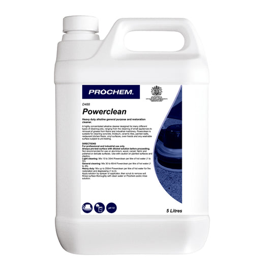 Prochem Powerclean 5 Litre - High Strength Alkaline Cleaner D488-05 | 5 Litre | D488