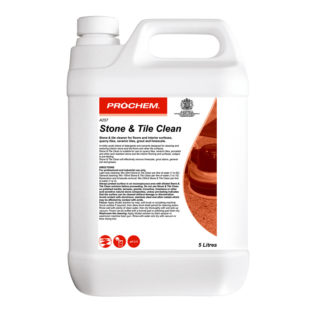 Prochem Stone & Tile Clean 5 Litre - Acidic Stone Cleaner A257-05
