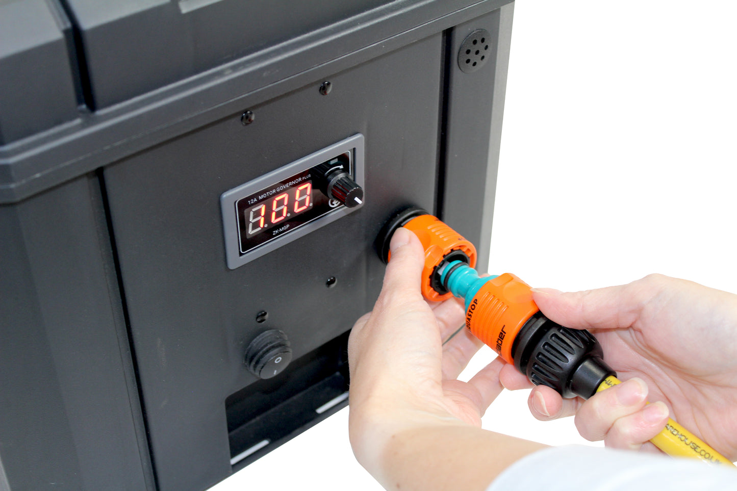 skyVac skyScraper Soft Wash Pump Box  - For Roof Cleaning & Chemical Application