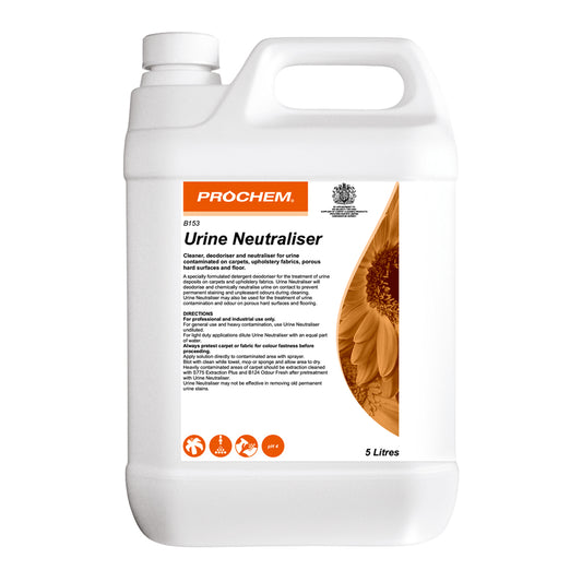 Prochem Urine Neutraliser 5 Litre - Carpet & Upholstery Urine Odour Remover B153-05