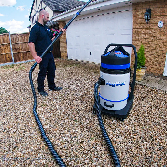 skyVac Commercial Plus Gutter Vacuum System 3300W - Professional High Reach Gutter Cleaning Vacuum