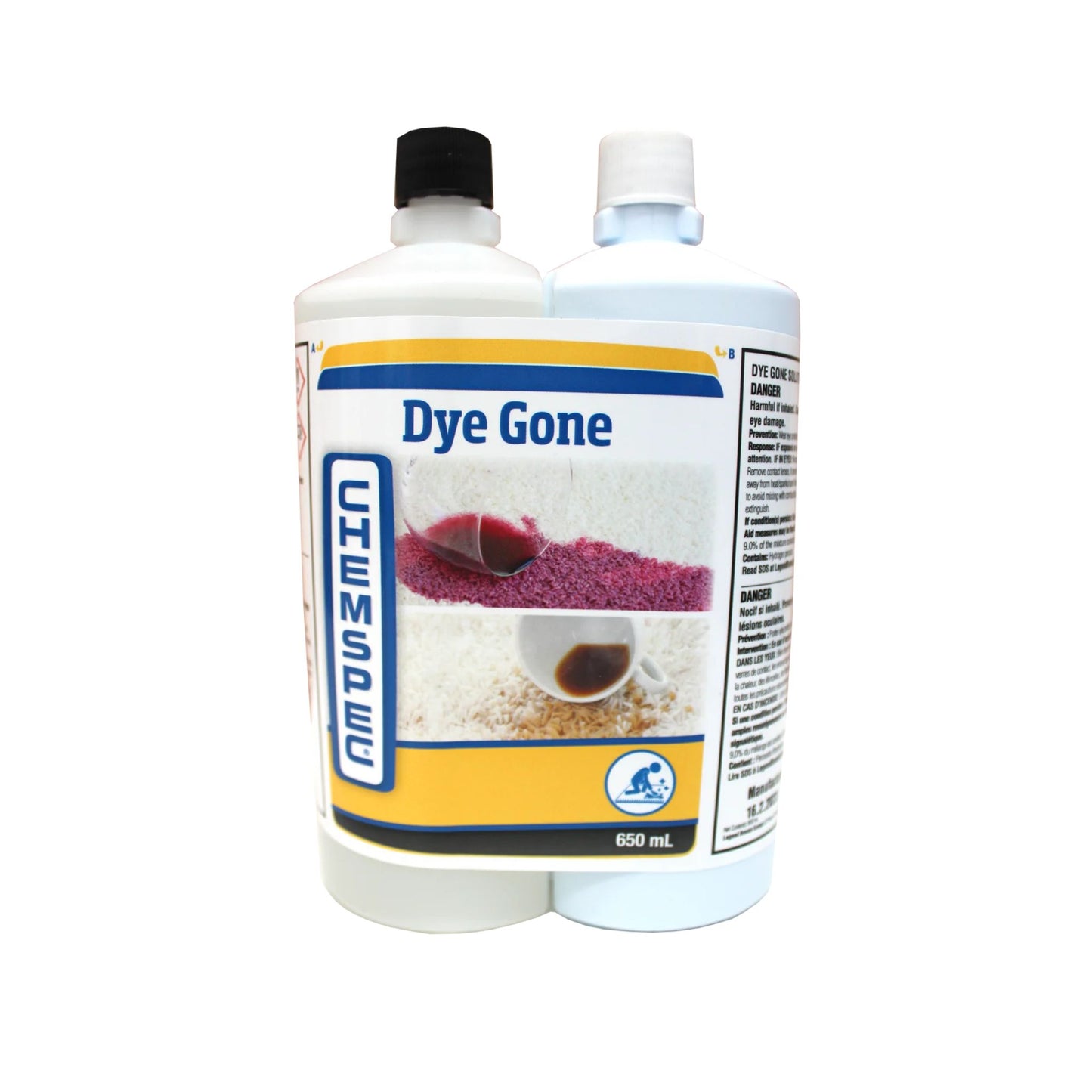 Chemspec Dye Gone 650ml - Carpet Dye Stain Remover Kit With Sprayer 123355