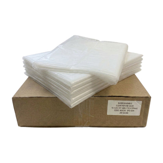 Clear Biodegradable Medium Duty Refuse Sacks 90 Litre - Box of 200 BIOC39