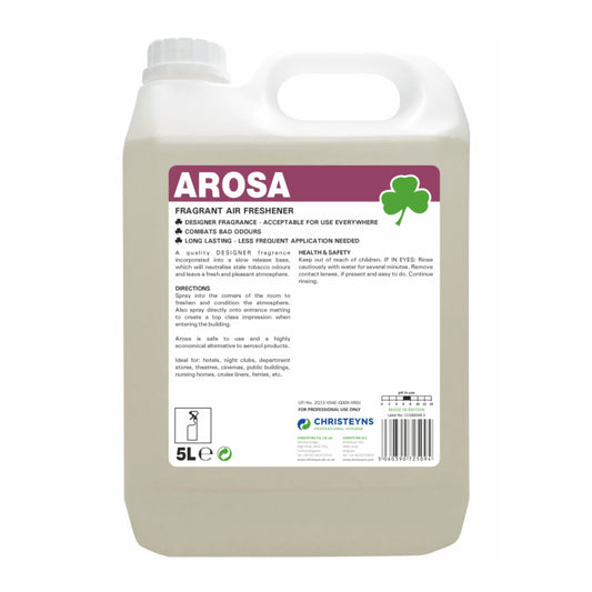 Clover (Christyens) Arosa Air Freshener Concentrate 5 Litre - Long Lasting Room Fragrance 812