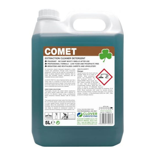 Clover Comet Extraction Cleaner Detergent 5 Litre - Carpet & Upholstery Cleaner 306