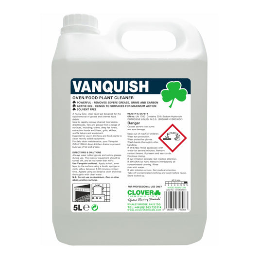 Clover (Christeyns) Vanquish 5 Litre - Heavy Duty Oven Cleaner Degreaser 304