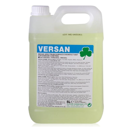 Clover Versan Disinfectant Concentrate 5L - Hard Surface Disinfectant 260