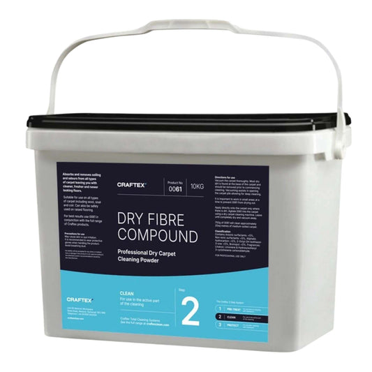 Craftex Dry Fibre Compound 10kg - Low Moisture Carpet Cleaner 0061
