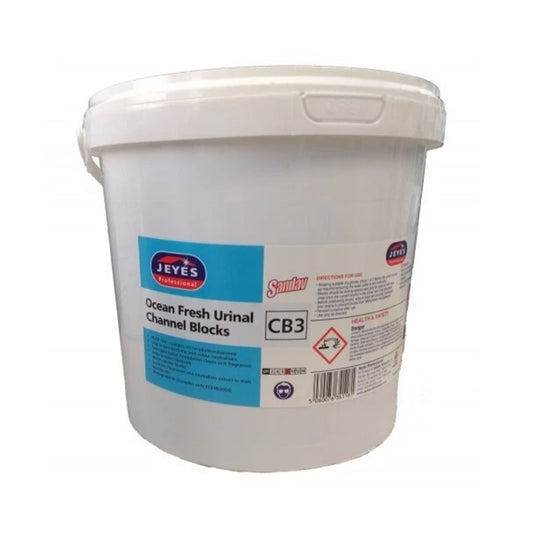 Jeyes Urinal Channel Blocks Ocean Fresh 3kg - Fragranced Urinal Blocks YCB3