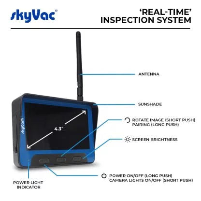 skyVac Gutter Inspection Camera -  Wireless High-Level Roof & Gutter Cleaning Camera System