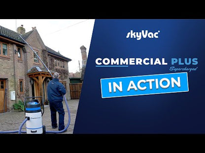 skyVac Commercial Plus Gutter Vacuum System 3300W - Professional High Reach Gutter Cleaning Vacuum