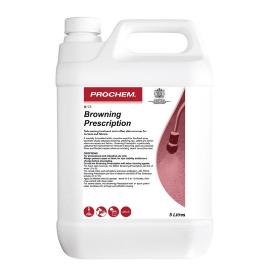 Prochem Browning Prescription 5 Litre - Carpet Browning & Water Stain Remover B175-05