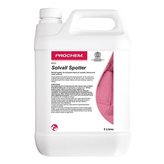 Prochem Solvall Spotter 5 Litre - Oil, Grease & Adhesive Stain Remover B123-05