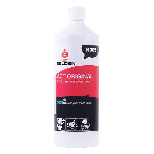 Selden Act Original Toilet Cleaner and Descaler 1 Litre - Stainless Steel Safe H005