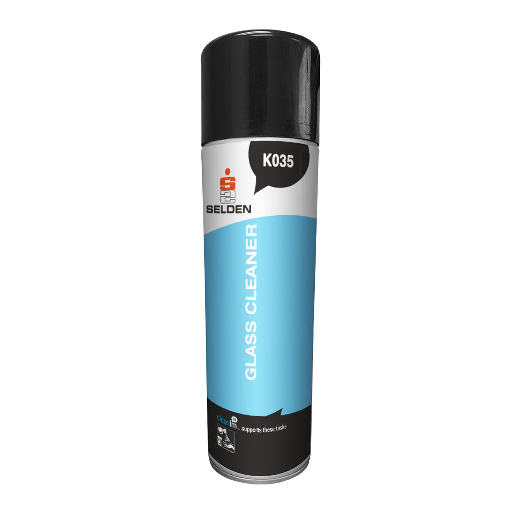 Selden Glass Cleaner Aerosol 480ml - Fast Drying Glass Cleaner K035