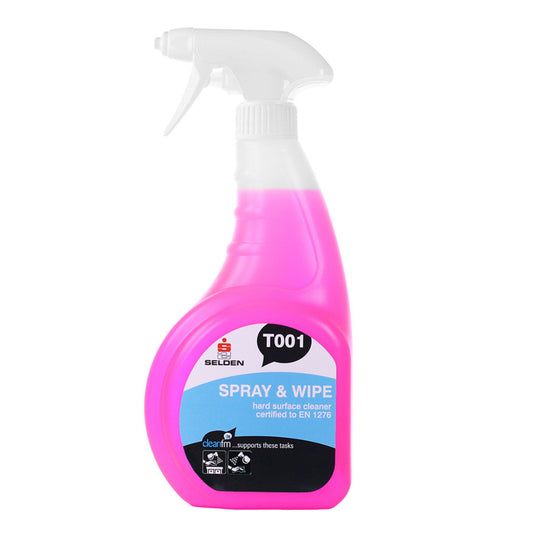 Selden Spray & Wipe Hard 750ml - Surface Bactericidal Cleaner T001