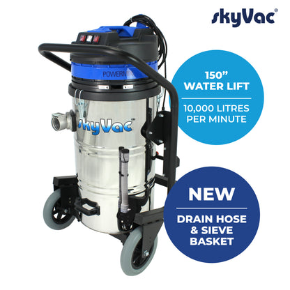 skyVac Industrial 85 Gutter Vacuum Package 240v - Wet & Dry Cleaning System