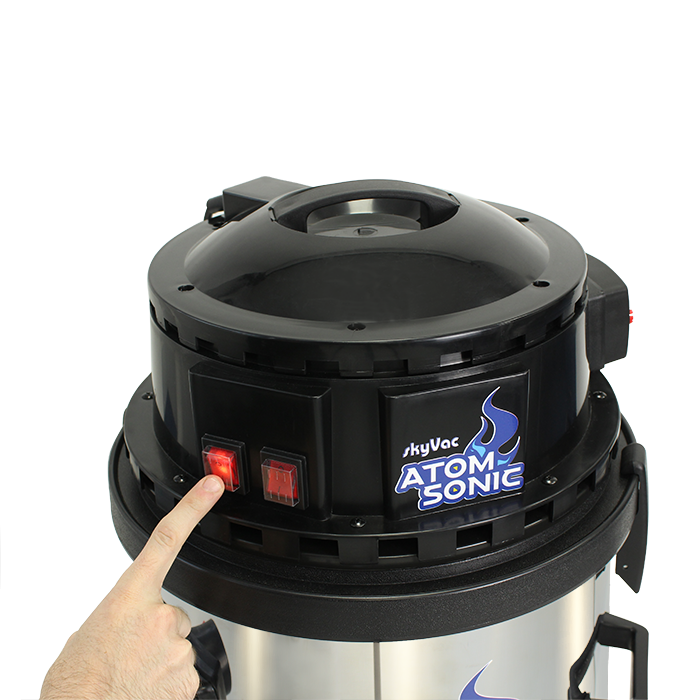 skyVac Atom Sonic Gutter Cleaning Vacuum System - Compact Professional High Reach Vacuum