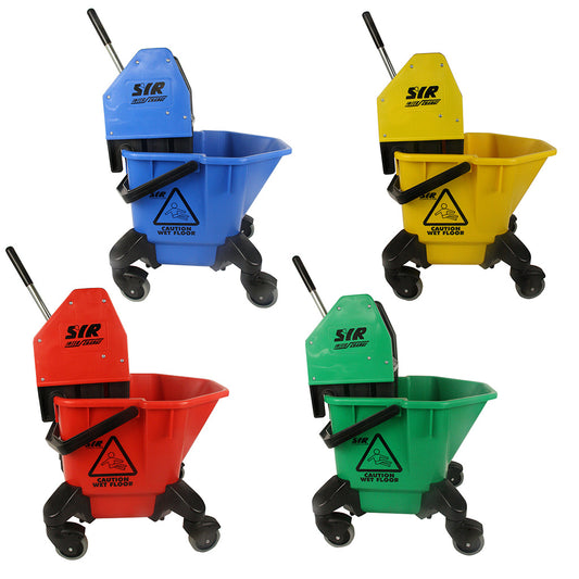 SYR TC20 Mopping Combo Bucket & Wringer 13L - Commercial Colour Coded Mop System